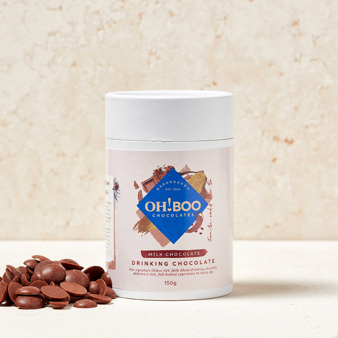 Milk Chocolate Drinking Chocolate 150g – Oh!Boo chocolates